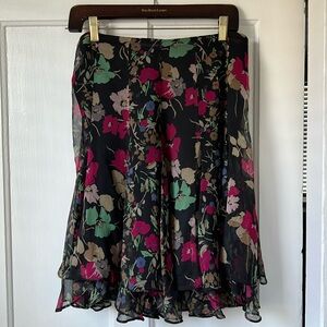 Ralph Lauren asymmetrical flower skirt
